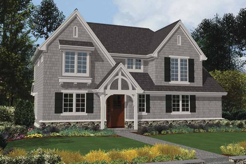 Dream House Plan - Tudor Exterior - Front Elevation Plan #48-872
