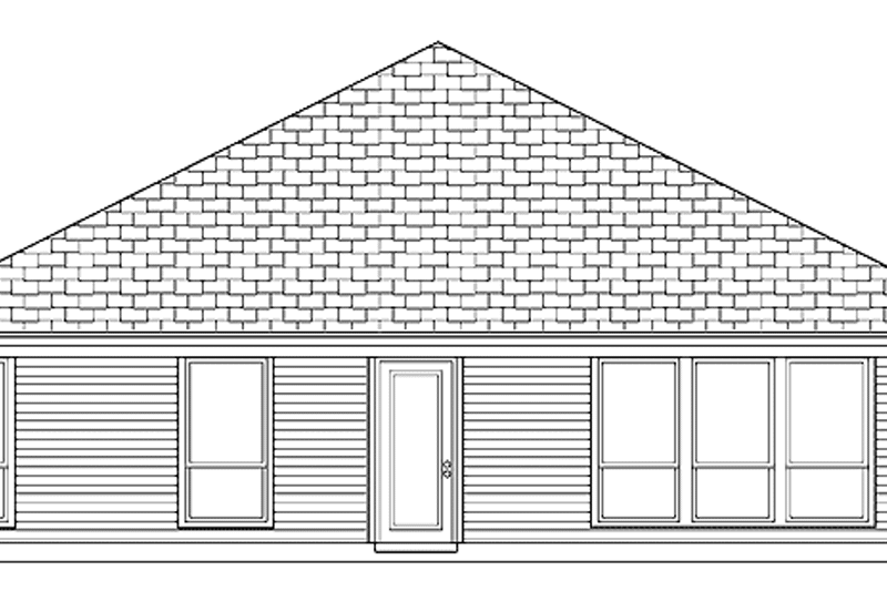 Home Plan - Exterior - Rear Elevation for Traditional House Plan #84-689 - 4 bed, 2 bath