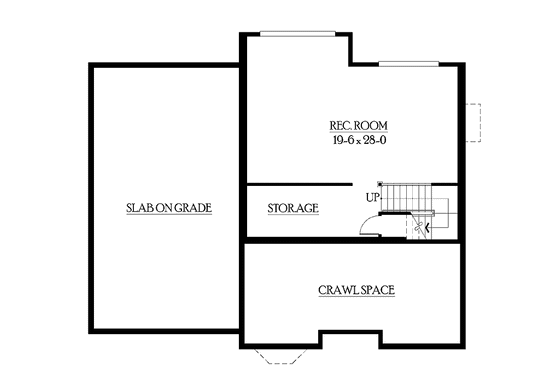 Floor Plan - Lower Floor for Traditional House Plan #132-377 - 4 bed, 2.5 bath