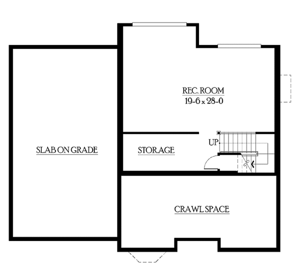 Home Plan - Traditional Floor Plan - Lower Floor Plan #132-377