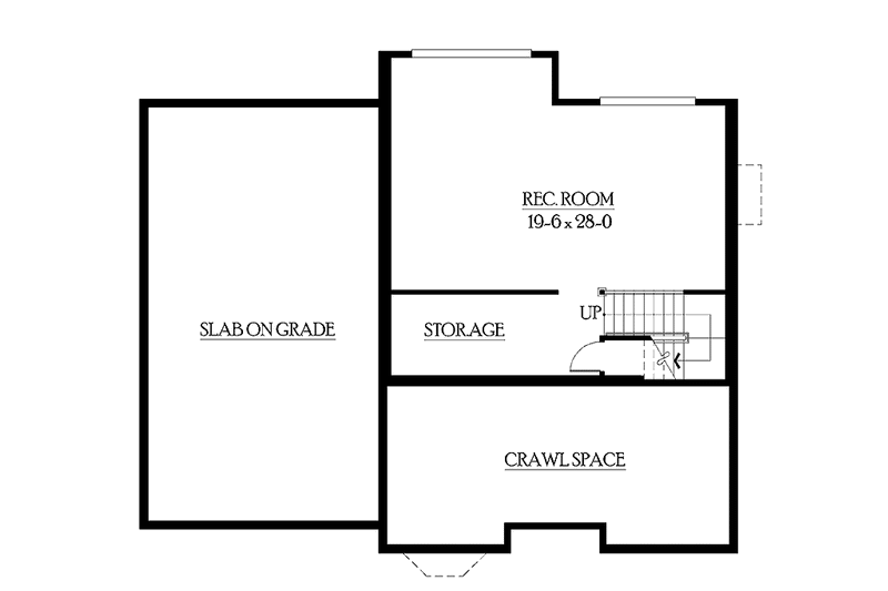 Home Plan - Floor Plan - Lower Floor for Traditional House Plan #132-377 - 4 bed, 2.5 bath