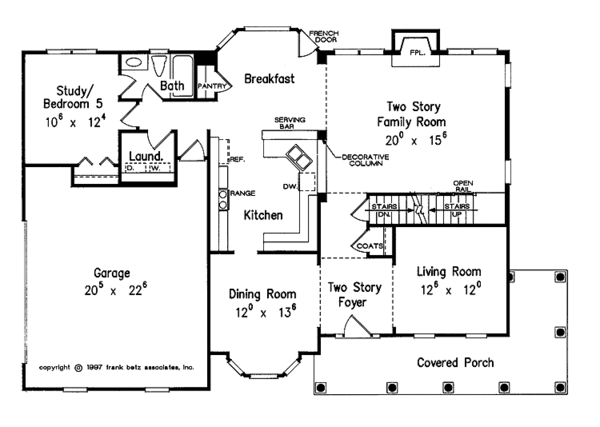 Dream House Plan - Traditional Floor Plan - Main Floor Plan #927-230