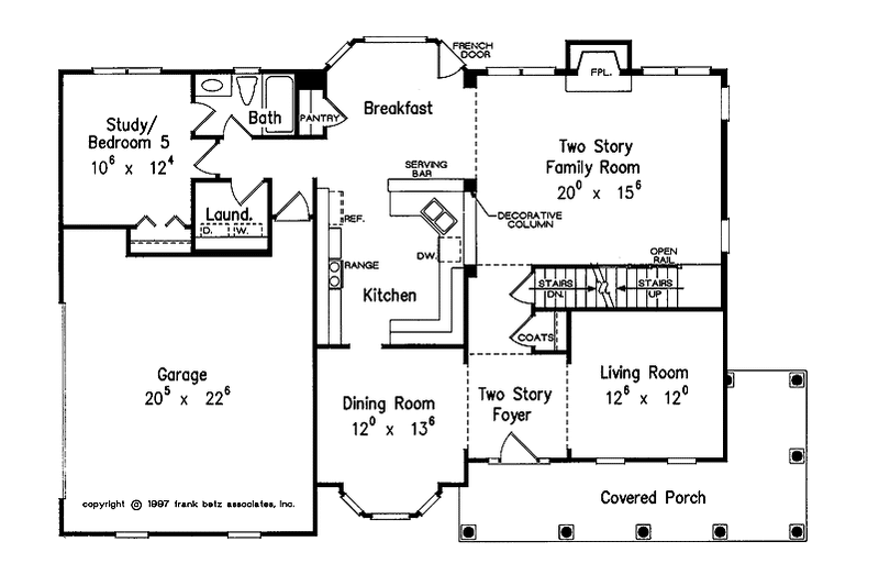 Home Plan - Floor Plan - Main Floor for Traditional House Plan #927-230 - 5 bed, 3 bath