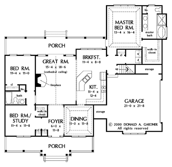 Country Floor Plan - Main Floor Plan #929-577