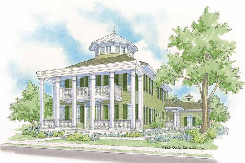 Dream House Plan - Exterior - Front Elevation 3 for Southern House Plan #930-406 - 3 bed, 3.5 bath
