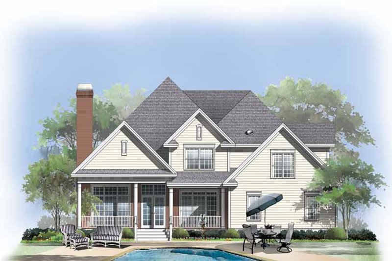 Dream House Plan - Exterior - Rear Elevation for Traditional House Plan #929-564 - 4 bed, 2.5 bath