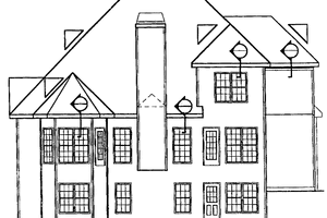 Exterior - Rear Elevation for Traditional House Plan #927-111 - 4 bed, 2.5 bath