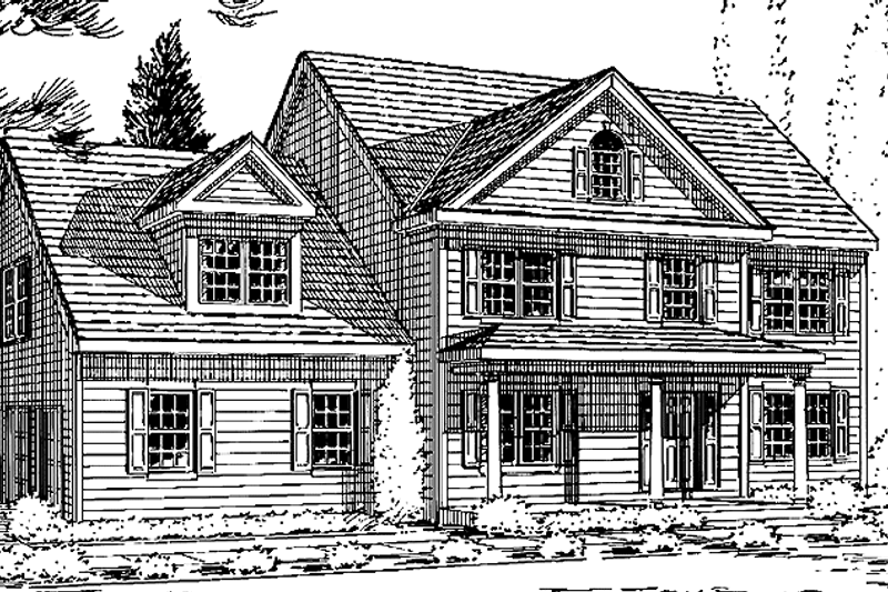 Dream House Plan - Country Exterior - Front Elevation Plan #1029-36