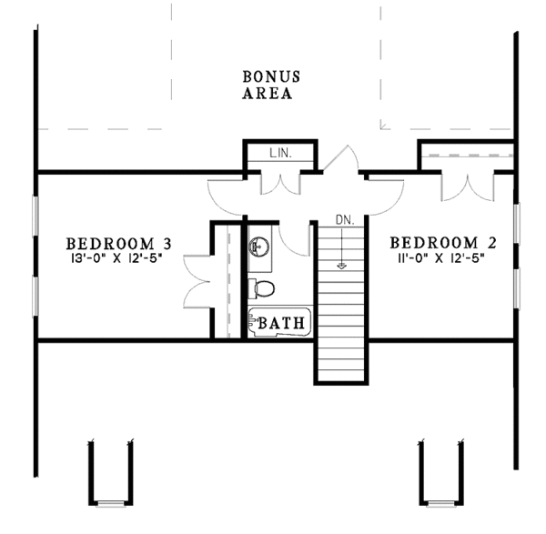 House Plan Design - Country Floor Plan - Upper Floor Plan #17-2867