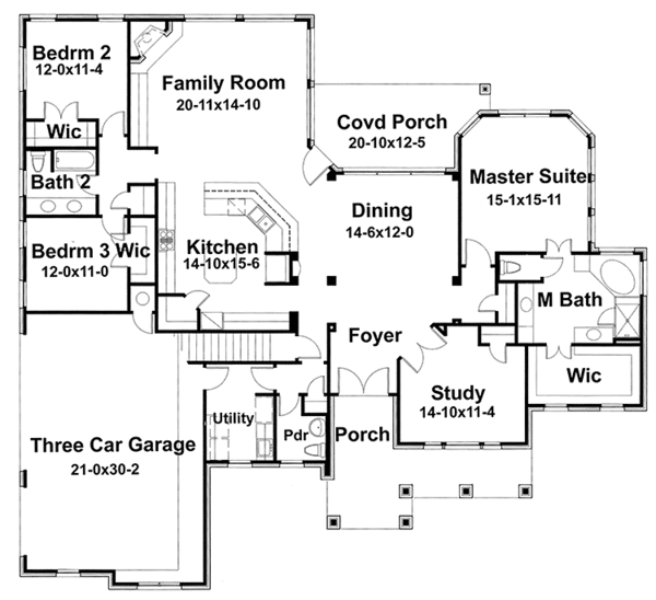 Home Plan - Traditional Floor Plan - Main Floor Plan #120-232