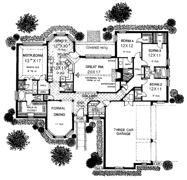 Home Plan - Country Floor Plan - Main Floor Plan #310-1163