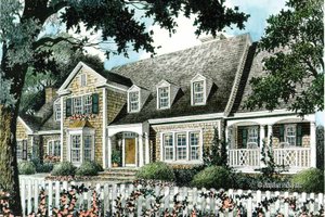 House Plan Design - Exterior - Front Elevation for Country House Plan #429-344 - 4 bed, 3.5 bath