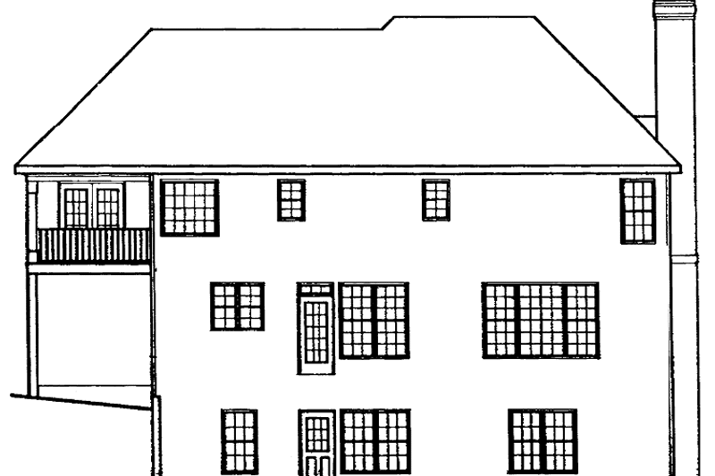 Home Plan - Exterior - Rear Elevation for Colonial House Plan #927-75 - 4 bed, 2.5 bath