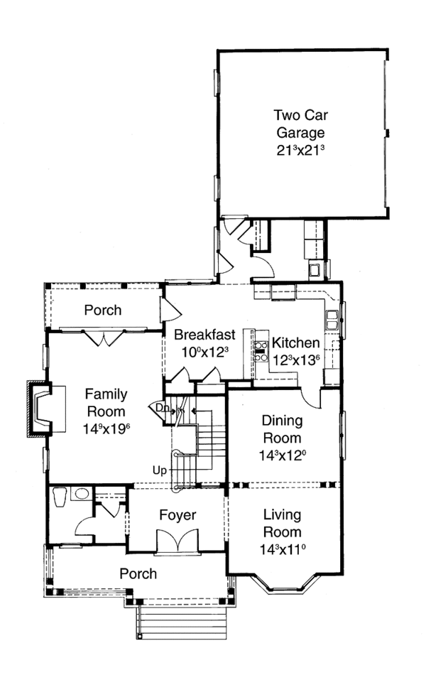 Dream House Plan - Victorian Floor Plan - Main Floor Plan #429-169