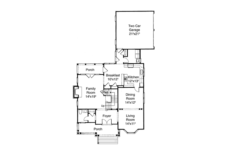 Home Plan - Floor Plan - Main Floor for Victorian House Plan #429-169 - 3 bed, 2.5 bath