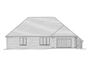 Exterior - Rear Elevation for Cottage House Plan #46-826 - 2 bed, 2 bath