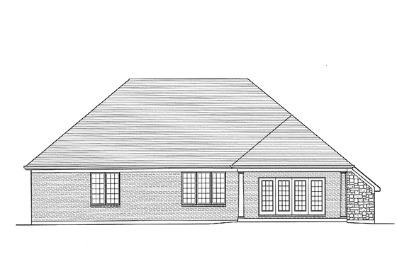 Exterior - Rear Elevation for Cottage House Plan #46-826 - 2 bed, 2 bath