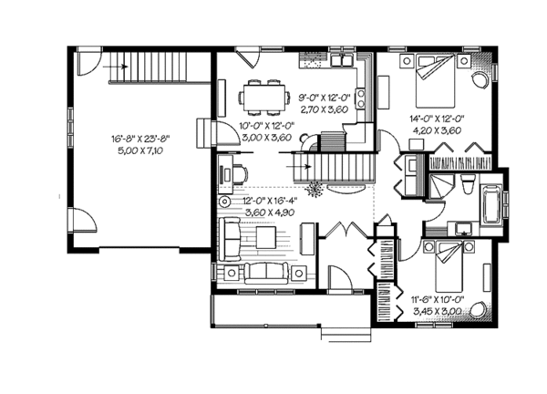Home Plan - Country Floor Plan - Main Floor Plan #23-2433