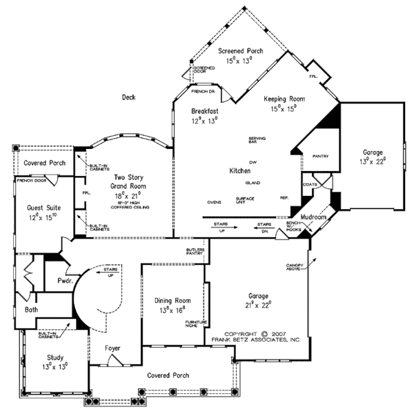 Architectural House Design - Classical Floor Plan - Main Floor Plan #927-481