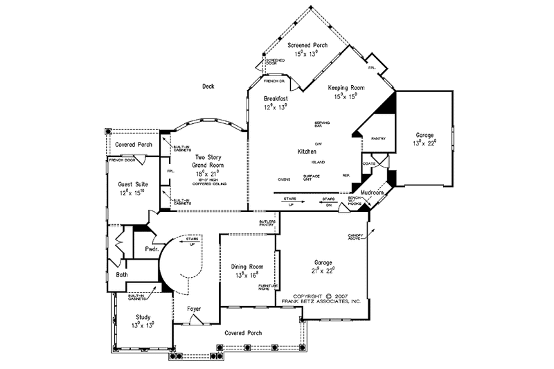 Home Plan - Floor Plan - Main Floor for Classical House Plan #927-481 - 5 bed, 5.5 bath