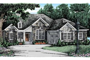 Country Exterior - Front Elevation Plan #927-911