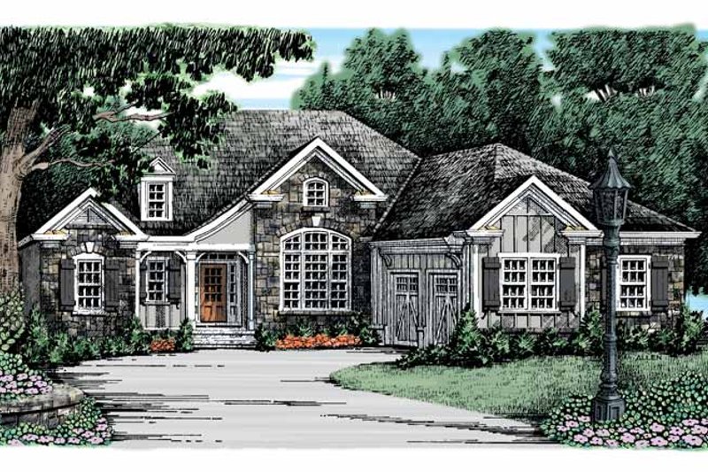 House Blueprint - Country Exterior - Front Elevation Plan #927-911