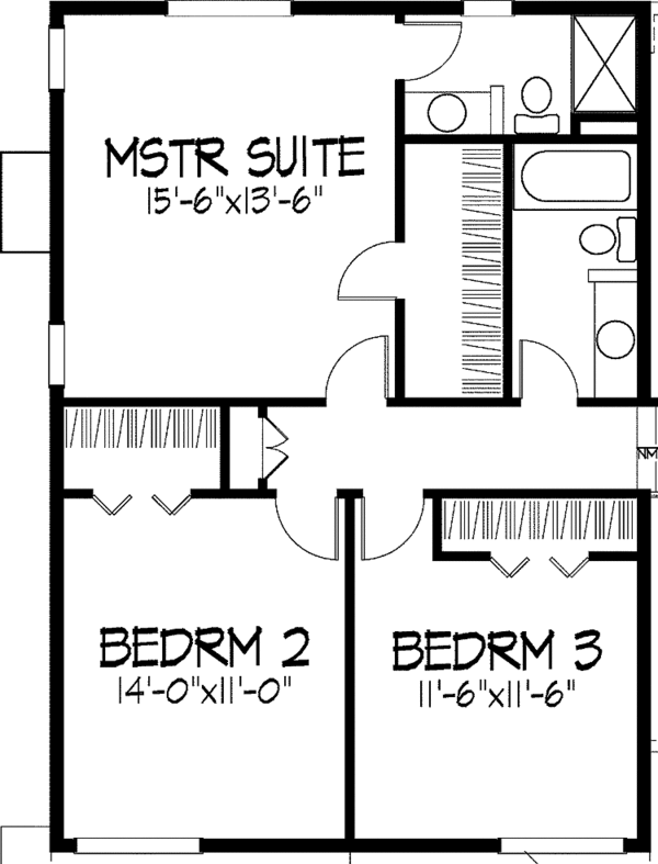 House Plan Design - Contemporary Floor Plan - Upper Floor Plan #51-851