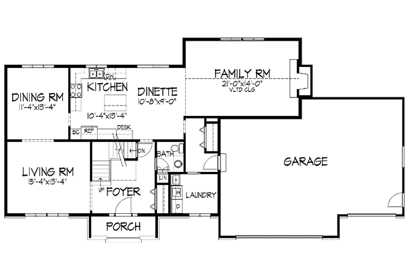 Home Plan - Floor Plan - Main Floor for European House Plan #51-858 - 3 bed, 2.5 bath