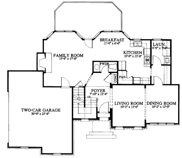 Architectural House Design - Country Floor Plan - Main Floor Plan #429-81