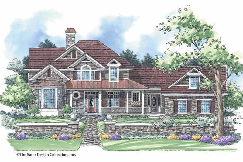 Architectural House Design - Exterior - Front Elevation 4 for Country House Plan #930-196 - 3 bed, 4.5 bath
