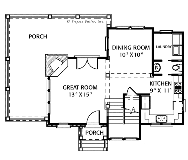 Dream House Plan - Tudor Floor Plan - Main Floor Plan #429-319