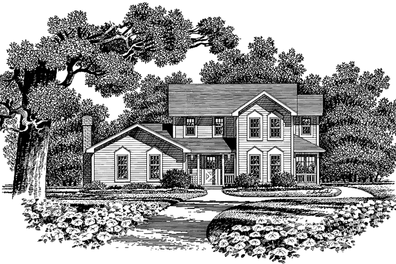 Architectural House Design - Country Exterior - Front Elevation Plan #316-183