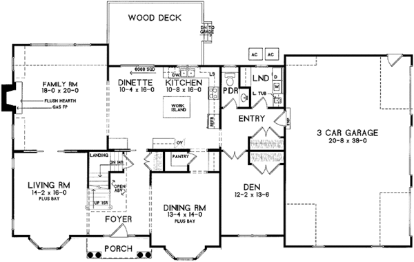 Home Plan - Traditional Floor Plan - Main Floor Plan #328-453