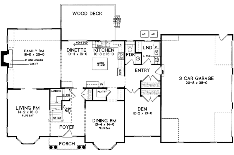 Home Plan - Traditional Floor Plan - Main Floor Plan #328-453