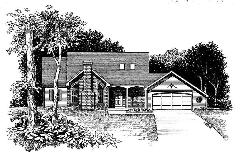 Home Plan - Country Exterior - Front Elevation Plan #316-213