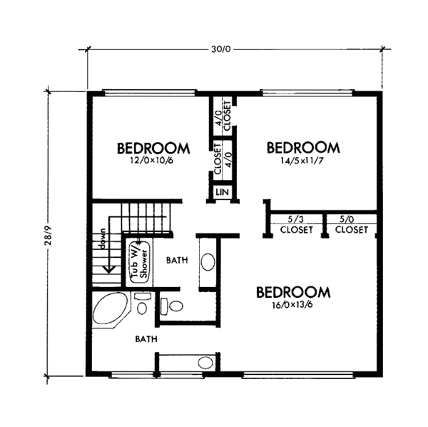 House Plan Design - Prairie Floor Plan - Upper Floor Plan #320-1400
