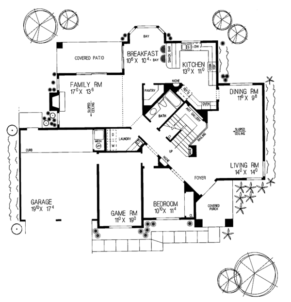 Dream House Plan - Mediterranean Floor Plan - Main Floor Plan #72-931