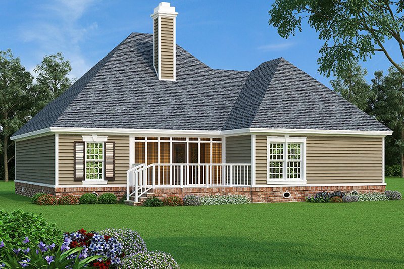 Home Plan - Exterior - Rear Elevation House Plan #45-570 - 3 bed, 2.5 bath