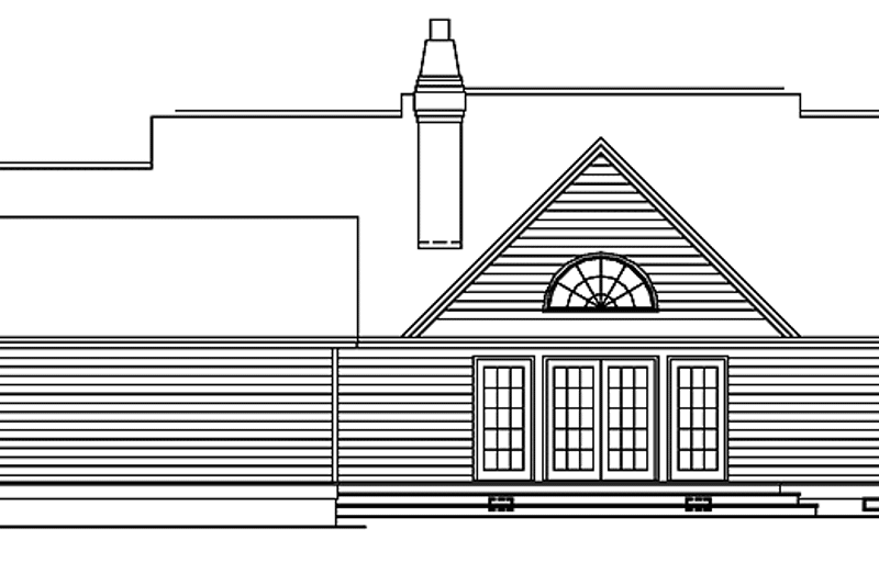 Architectural House Design - Exterior - Rear Elevation for Country House Plan #929-132 - 3 bed, 2 bath