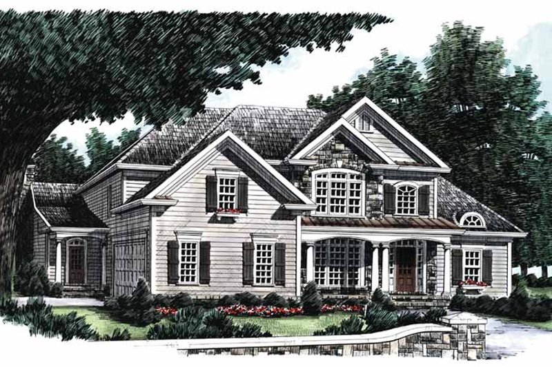 Architectural House Design - Country Exterior - Front Elevation Plan #927-642
