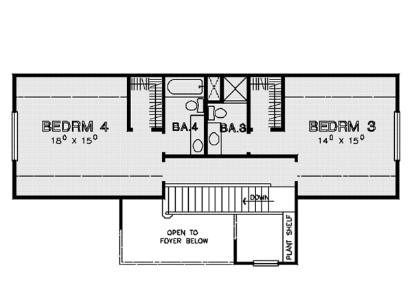 Dream House Plan - Country Floor Plan - Upper Floor Plan #472-339