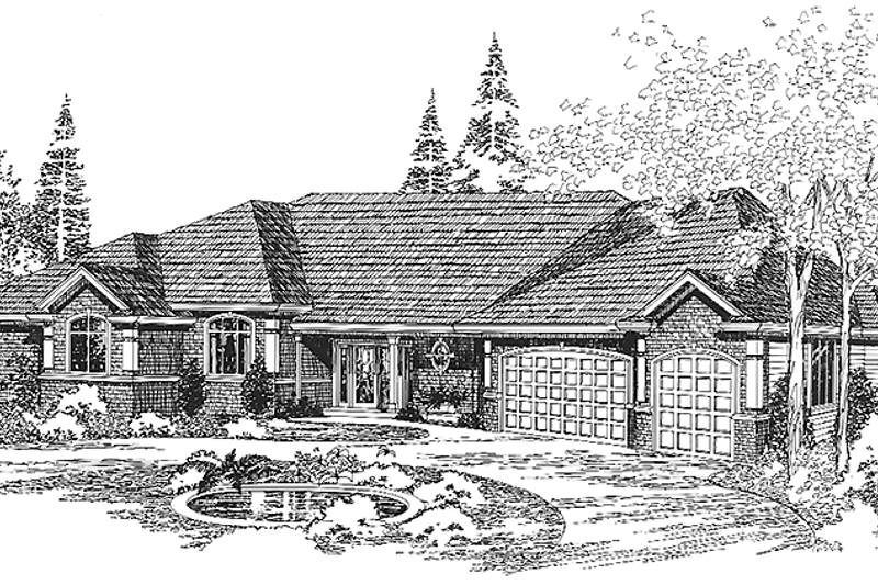 House Design - Country Exterior - Front Elevation Plan #966-2