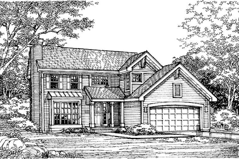 Home Plan - Colonial Exterior - Front Elevation Plan #320-639