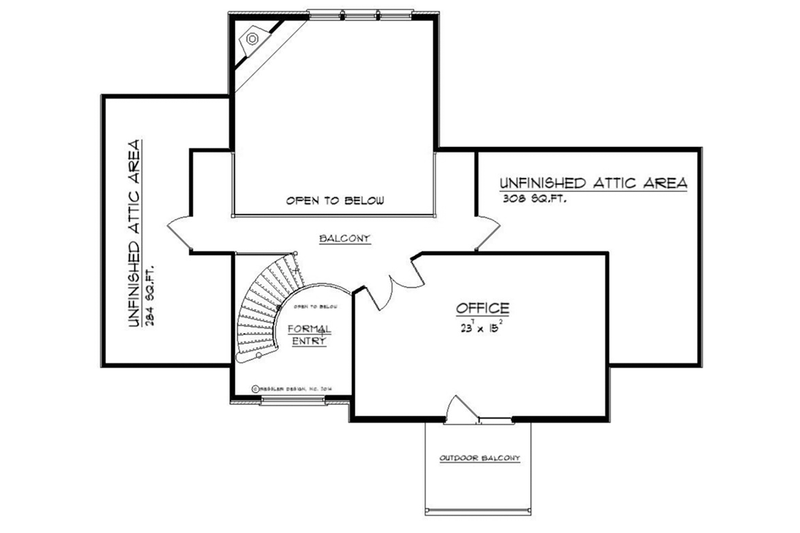 Dream House Plan - Floor Plan - Upper Floor for Craftsman House Plan #1057-6 - 3 bed, 2 bath