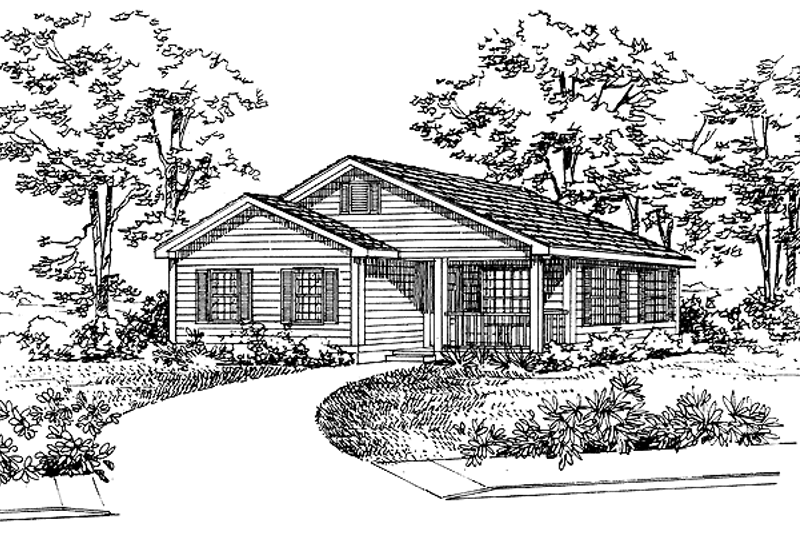 House Design - Ranch Exterior - Front Elevation Plan #72-1039