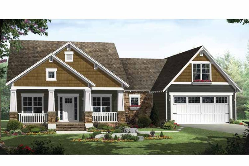 House Plan Design - Craftsman Exterior - Front Elevation Plan #21-425