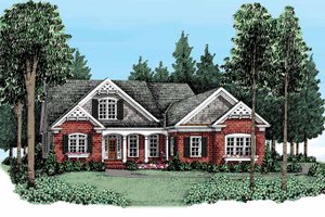 Country Exterior - Front Elevation Plan #927-371