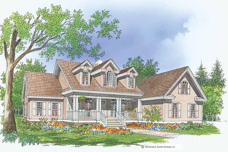 Architectural House Design - Country Exterior - Front Elevation Plan #929-218
