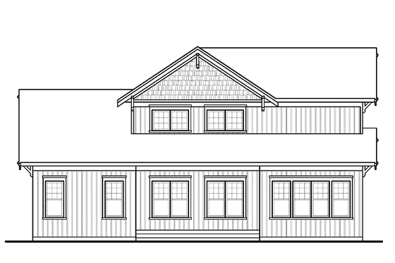 Exterior - Rear Elevation for Traditional House Plan #23-2548 - 4 bed, 3.5 bath