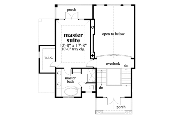 Floor Plan - Upper Floor for Traditional House Plan #930-121 - 3 bed, 2 bath